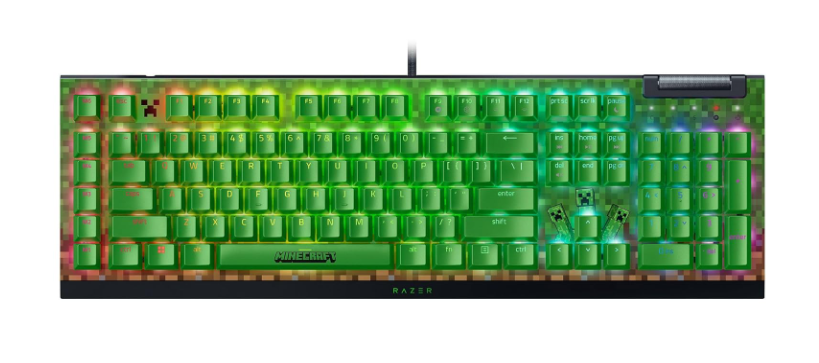 Teclado Gamer Razer Blackwidow V4 X Minecraft Edition Green Sw