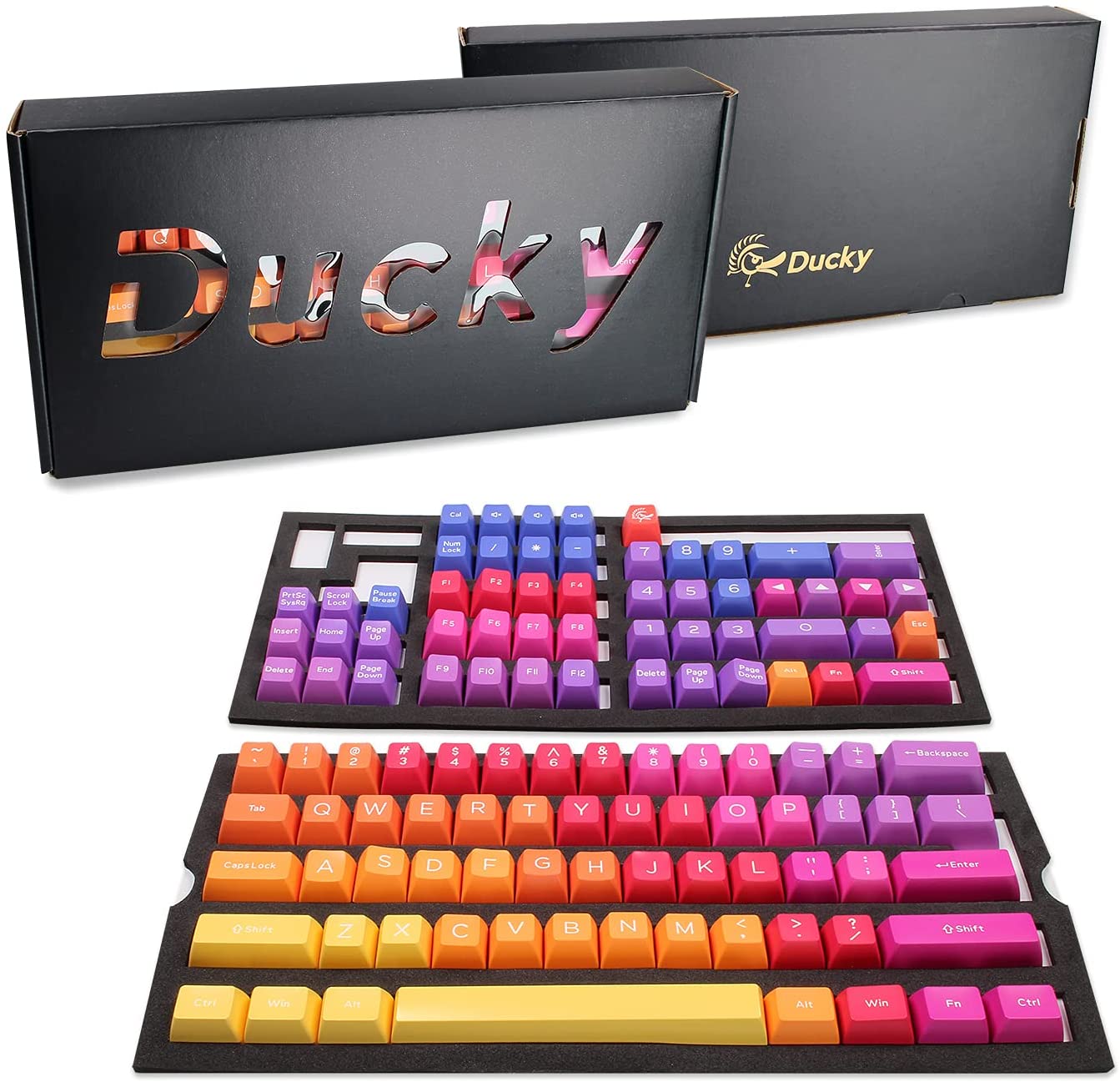 Ducky Keycap Set Afterglow Sa Us Abs Seamless Double Shot