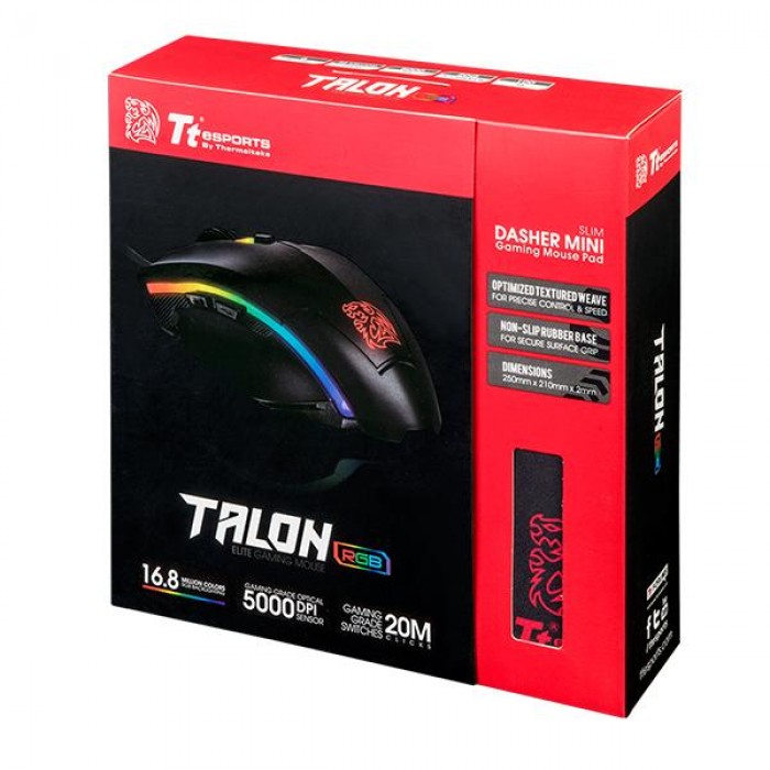 Mouse Gamer Tt Esports Talon Elite Combo Rgb Black