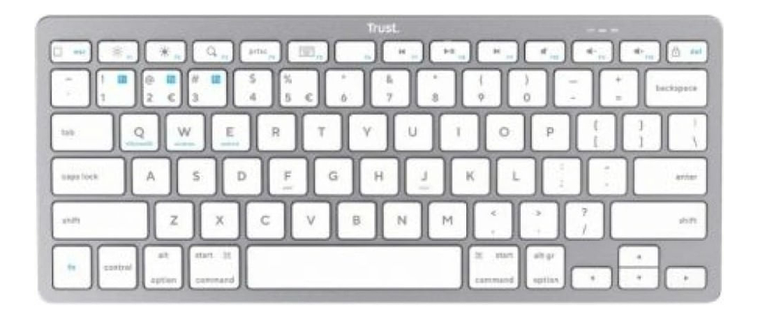 Teclado Trust Bluethooth Basics Es