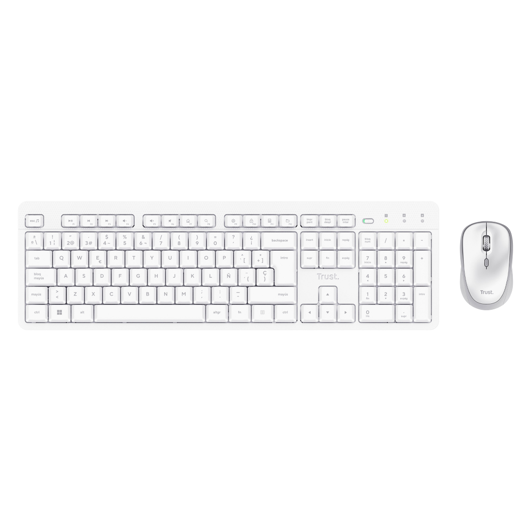 Teclado Y Mouse Trust Ody Ii Wireless Es White