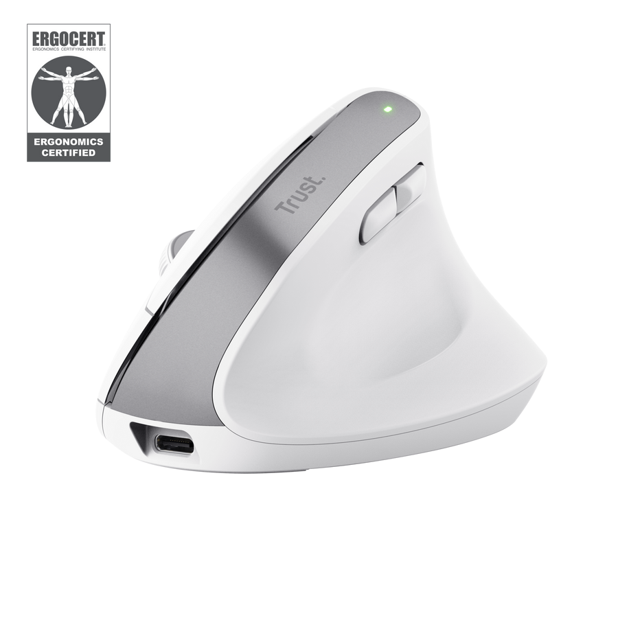 Mouse Gamer Trust Bayo Ergo Multidispositivo Wireless White