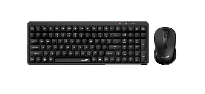 Teclado + Mouse Wireless Genius Luxemate Q8100 Black