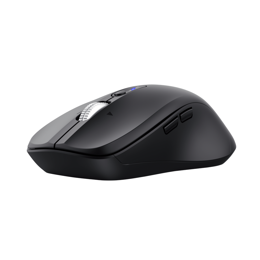 Mouse Gamer Trust Ferro Multidispositivo Wireless Con Rueda De Hiperdesplazamiento Black