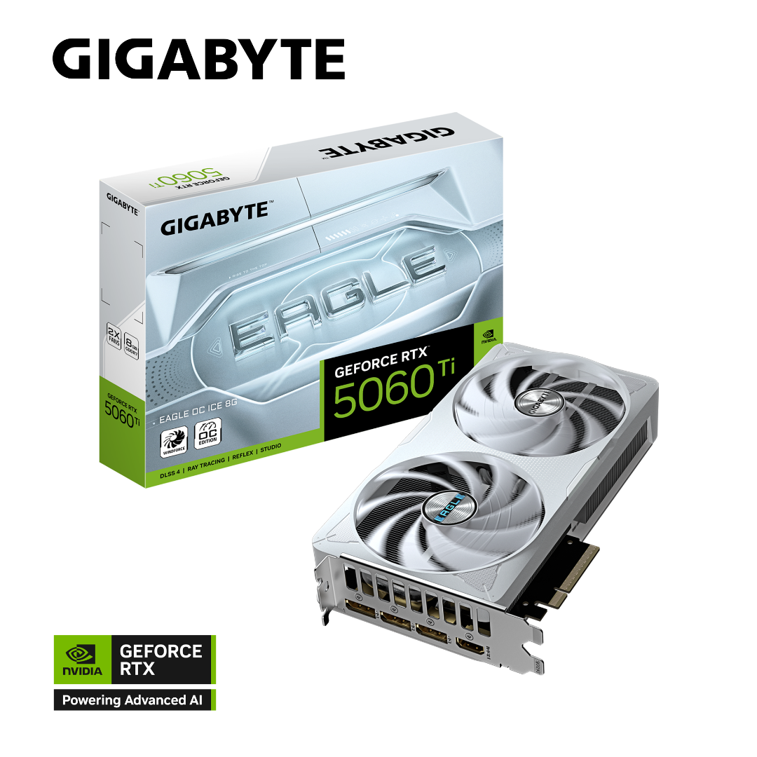 Placa De Video Gigabyte Rtx 5060ti Eagle Oc Ice 8gb (white)