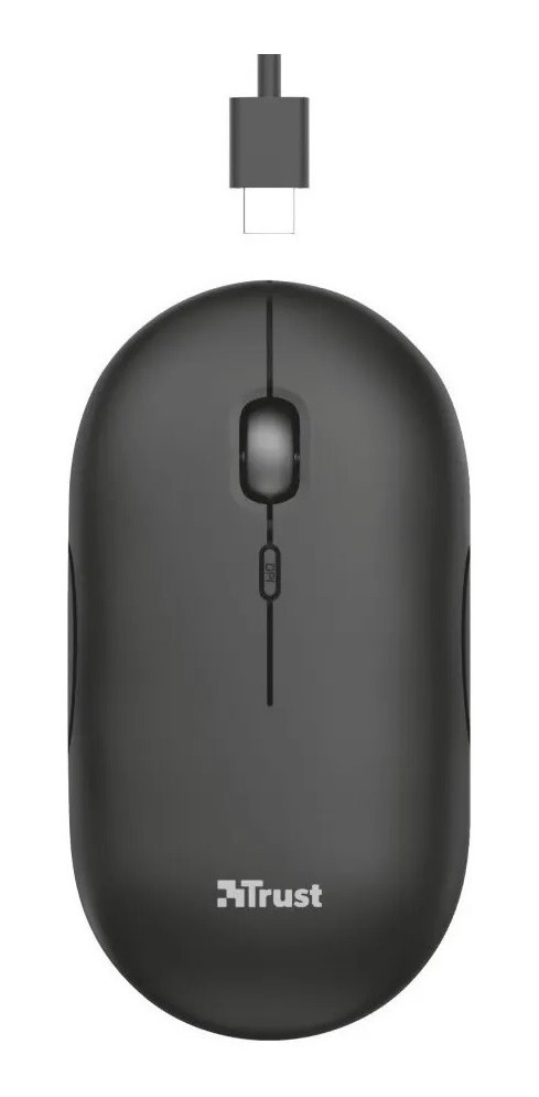 Mouse Trust Puck Wrl Rchrgable Blk