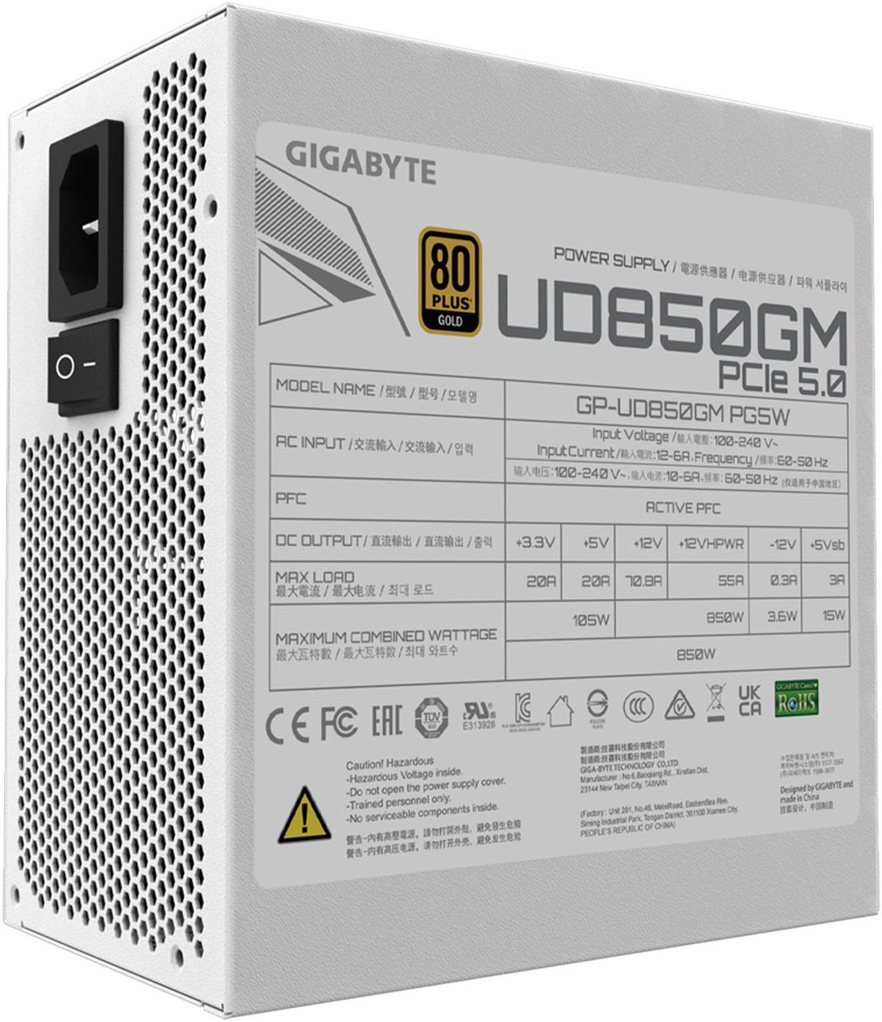 Fuente Gamer Gigabyte 850w 80 Plus White Pg5