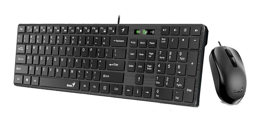 Teclado + Mouse Combo Usb Genius Slimstar C126 Black