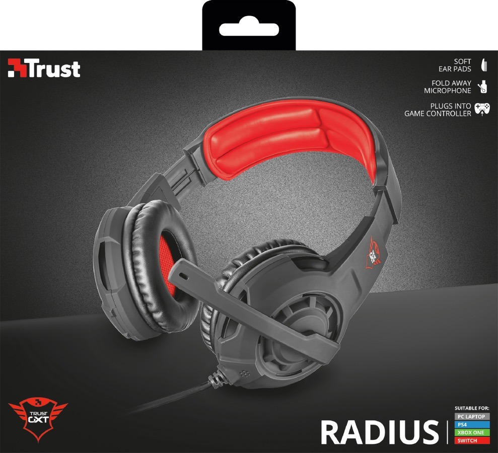 Auricular Gamer Trust Radius Gxt310 Black