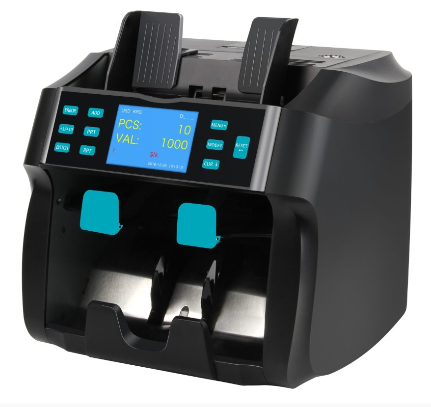 CONTADOR/CLASIFICADOR DE BILLETES DOS BANDEJAS 2 SENSORES OXXEN CI-T3030UM