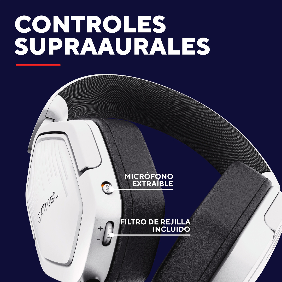 Auricular Trust Carus Multiplataforma White Gxt492w