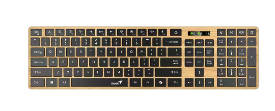 Teclado Wireless Genius Slimstar 7250bt Ai Pine Wood
