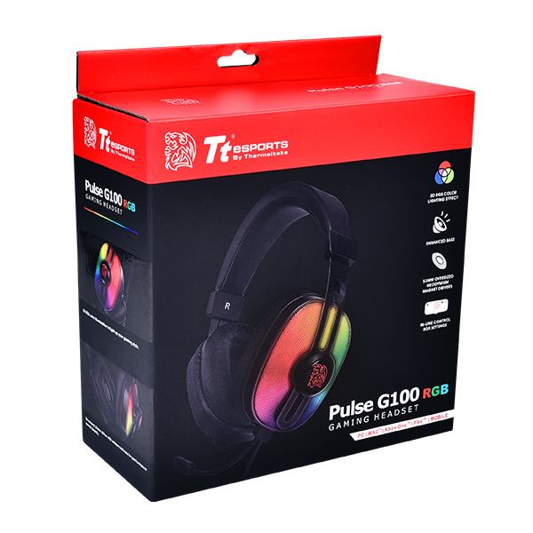 Auricular Gamer Tt Esports Ht Pulse G100 Analog Rgb Black