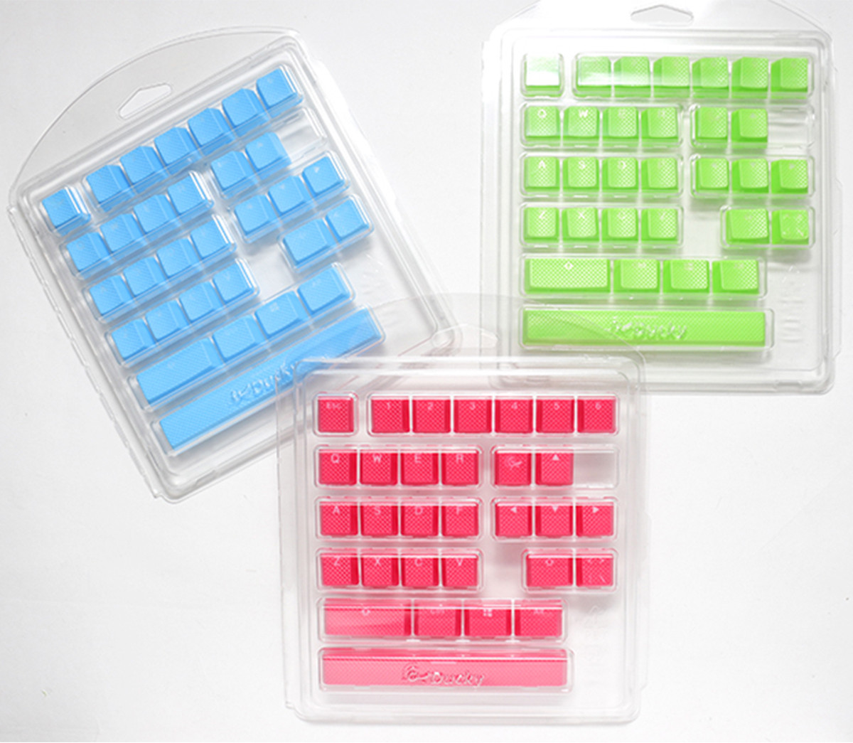 Set 31 Teclas Ducky Goma Traslucidas Rojas Red