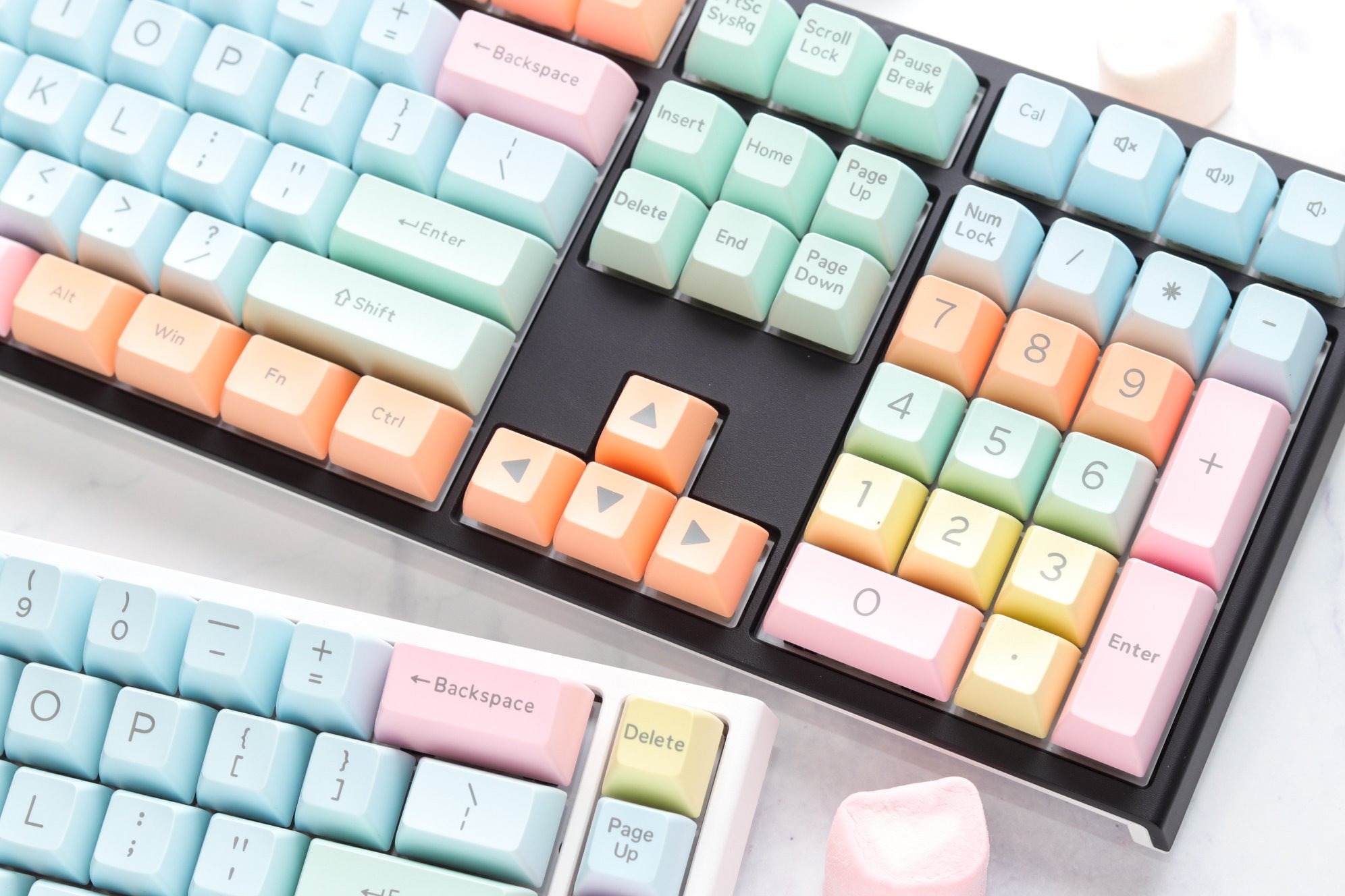 Set De Teclas Ducky Cotton Candy 108 Teclas Double Shot Keycap