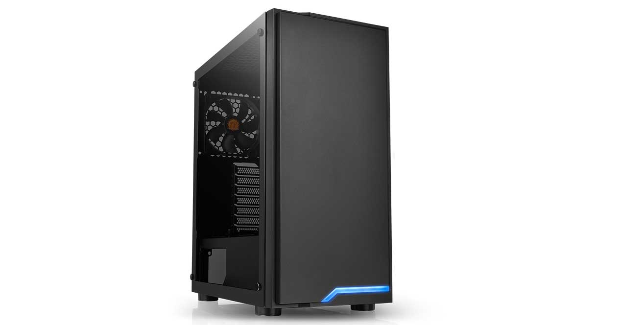 Gabinete Thermaltake H100 Tg Black Blue Led