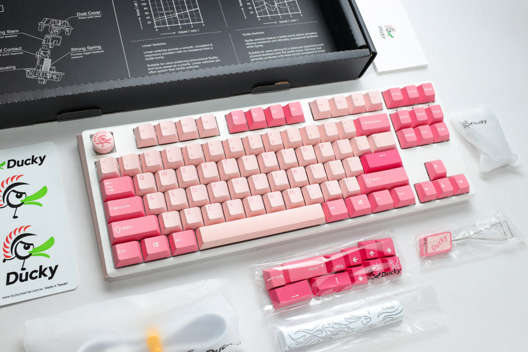 Teclado Mecanico Ducky One 3 Ducky One 3 Gossamer Pink Tkl Hotswap Double Shot Pbt