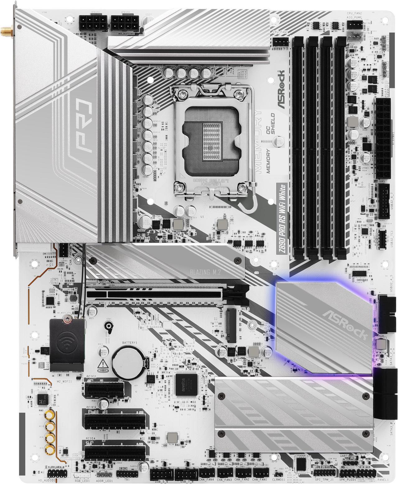 Mother Asrock (lga1851) Z890 Pro Rs Wifi White