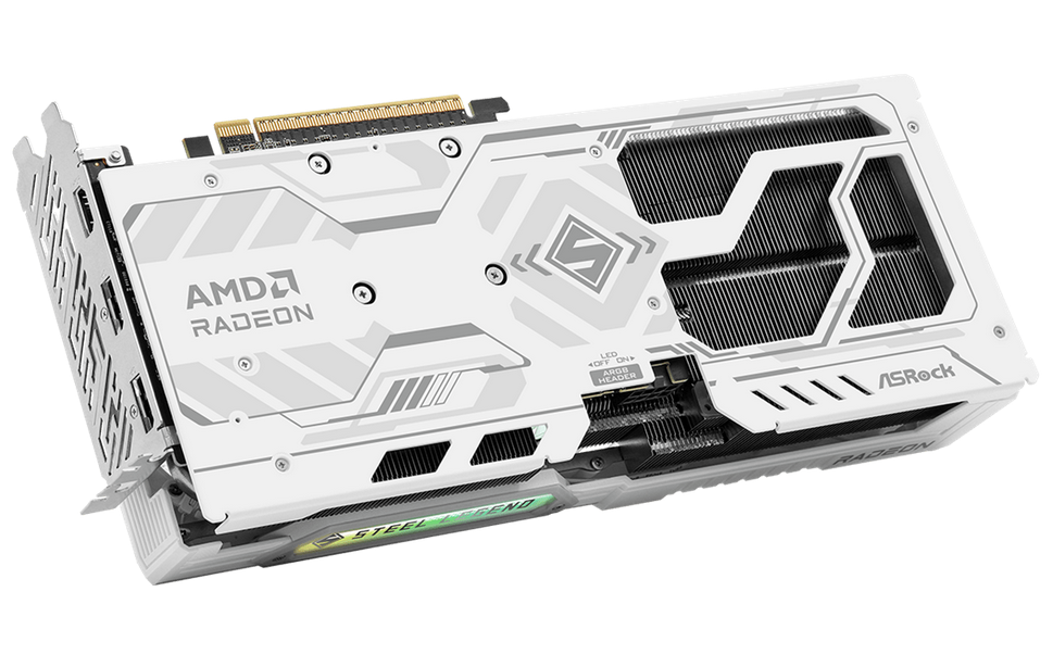 Placa De Video Asrock Rx9060xt 8gb Oc Steel Legend White