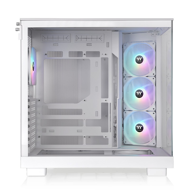 Gabinete Thermaltake View 380 Xl Tg Argb Snow White Tempered Glass