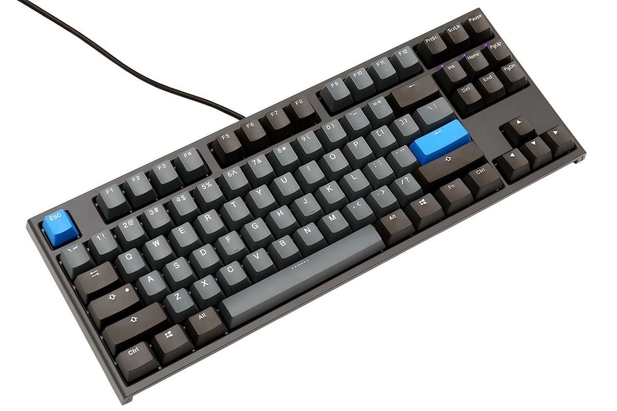 Teclado Mecanico Ducky One 2 Tkl Skyline Teclas Gris Oscuro Interruptor Rojo Ingles Pbt Doble Disparo Sin Costuras Estuche Gris Sin Led