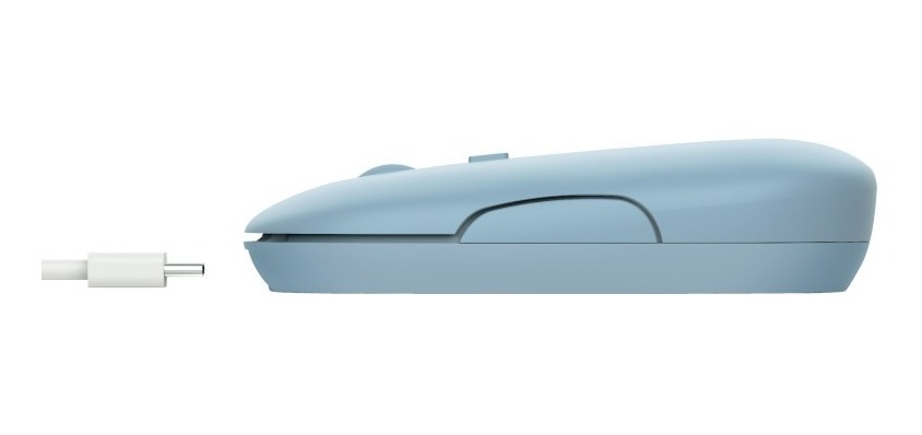 Mouse Trust Puck Wrl Recargable Blue