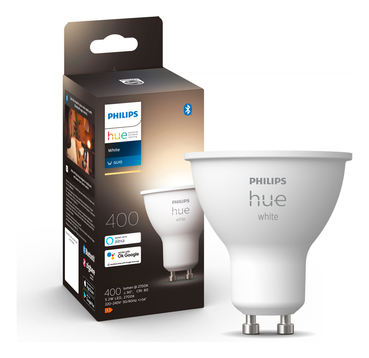 Lampara Philips Hue Single Bulb 5.2w Gu10 Eu