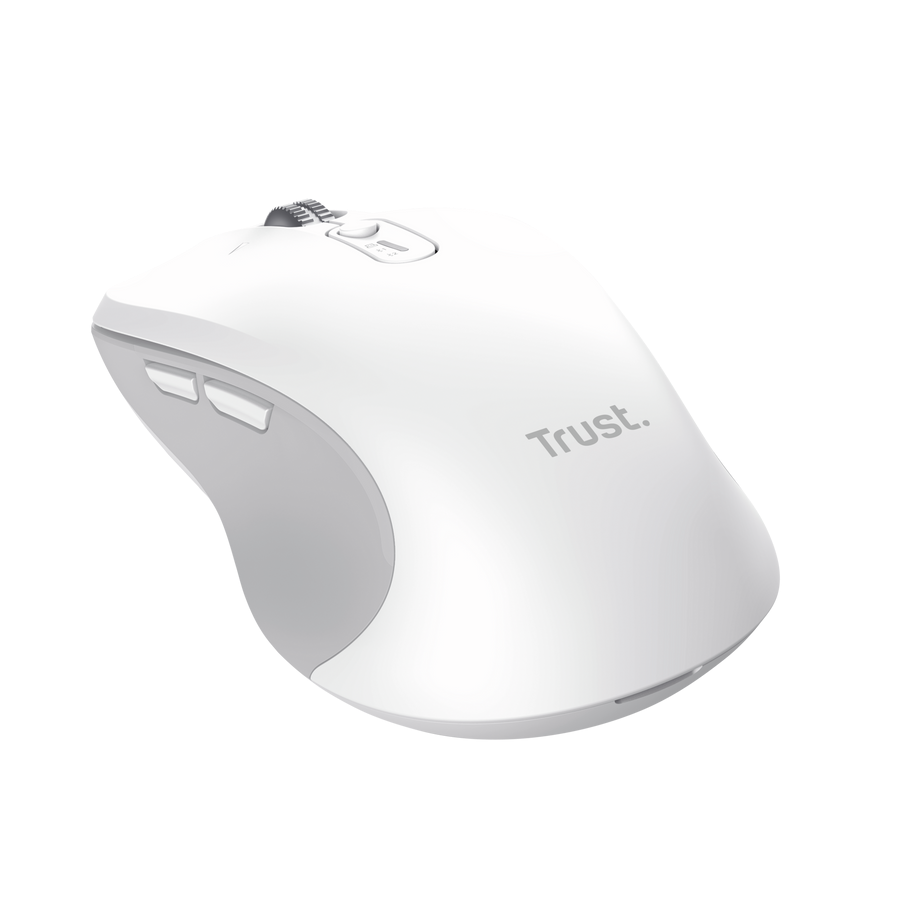 Mouse Gamer Trust Ferro Multidispositivo Wireless Con Rueda De Hiperdesplazamiento White