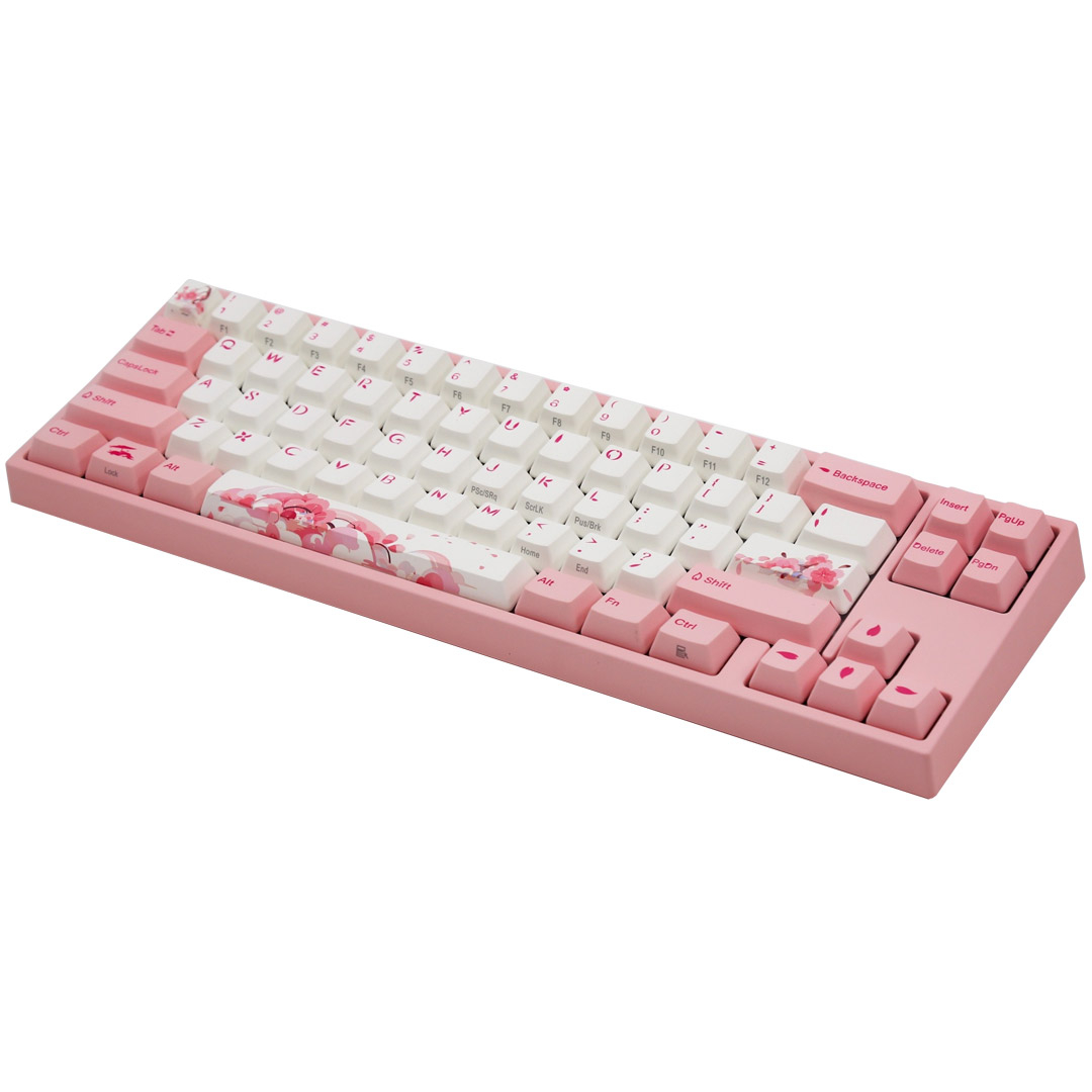 Teclado Mecanico Ducky Miya Pro Sakura V2 Switch Varmilo Ec Rose V2 English Pbt Iluminacion Led Blanco