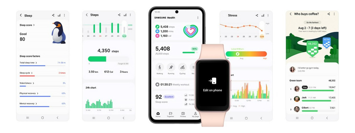 Samsung Smartwatch Galaxy Fit3 Pink Gold