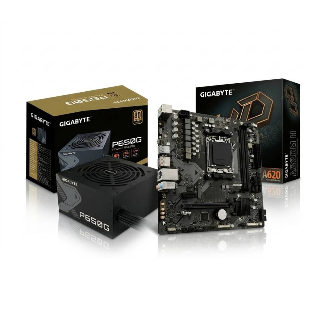 Kit Gigabyte Gold 650w +  A620m-h