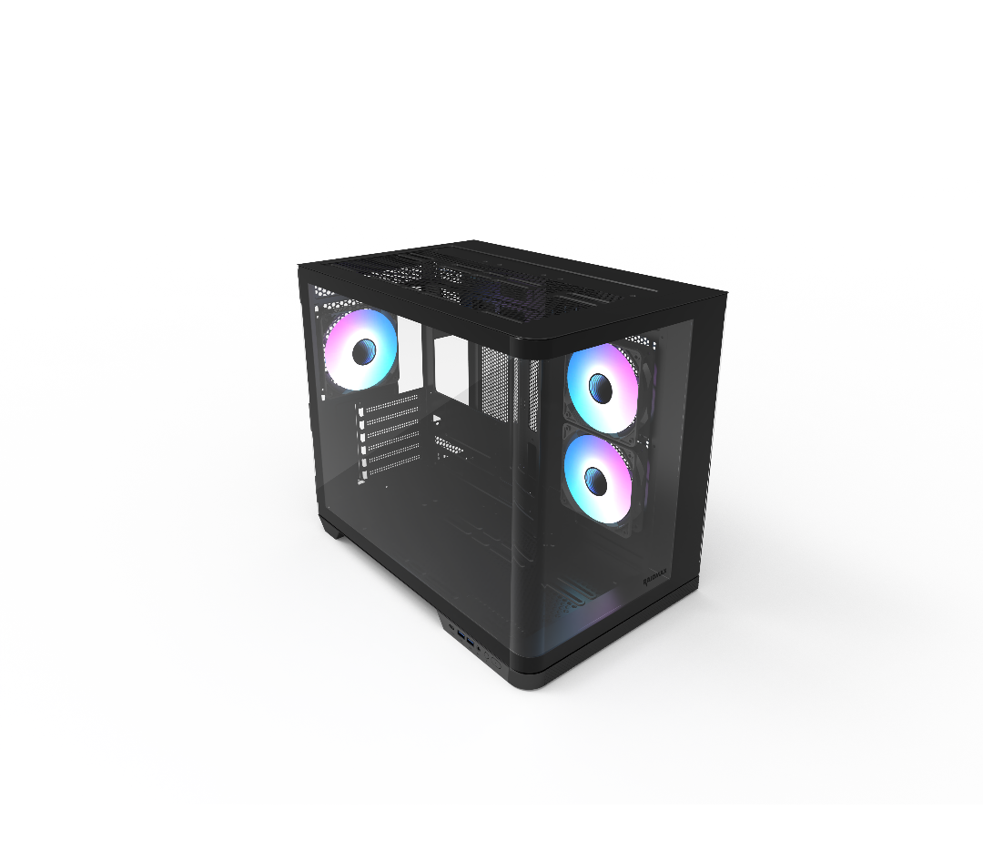 Gabinete Gamer Raidmax Infinita I630 Fishtank Curved Glass Argb Black