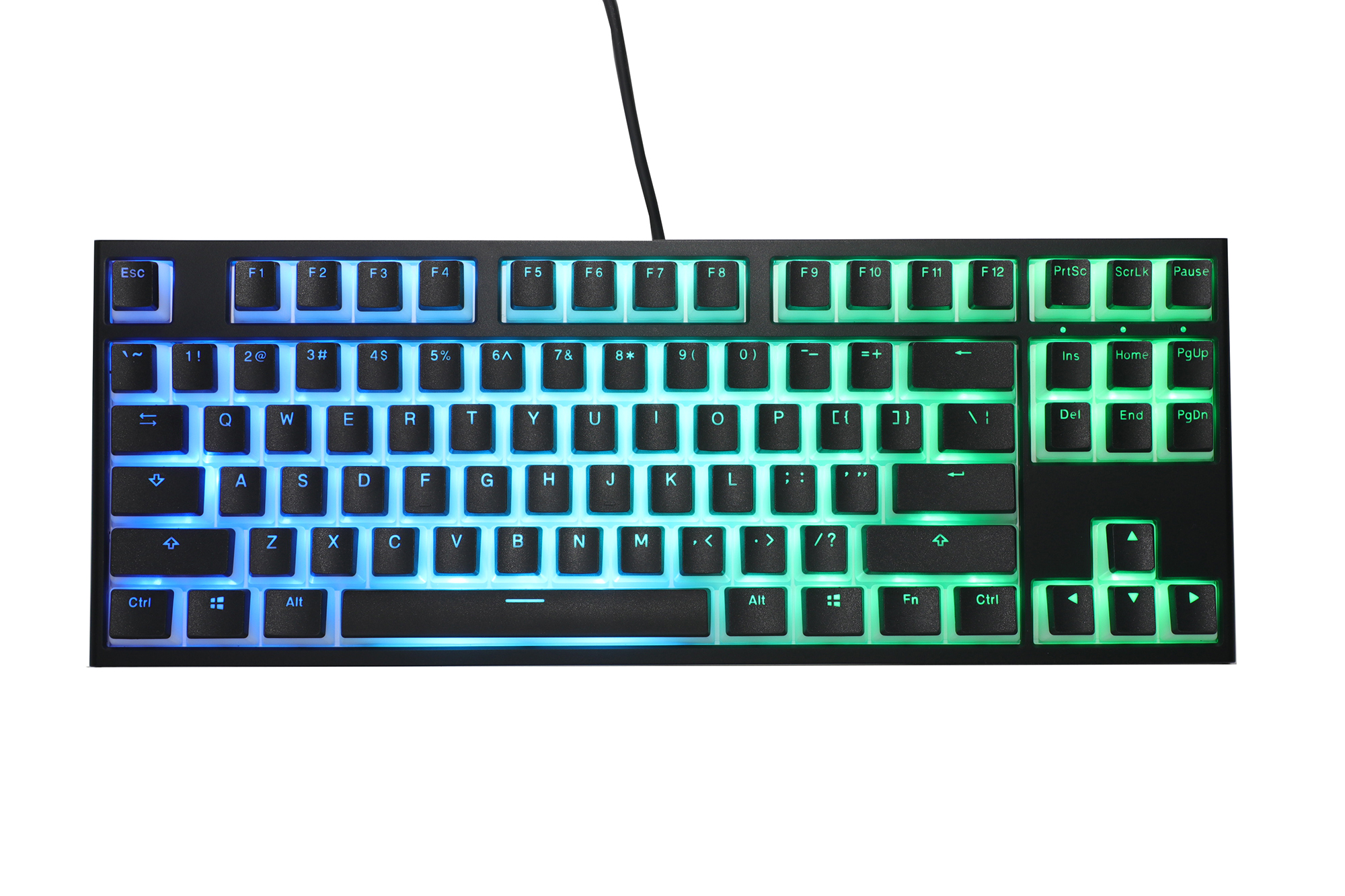 Teclado Gamer Ducky One 2 Rgb Tkl Pudding Edition Rgb Led Cherry Mx Blue Double Shot