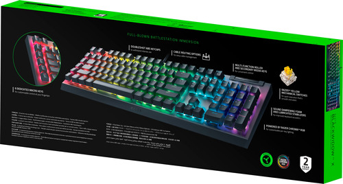 Teclado Gamer Razer Blackwidow V4 X Yellow