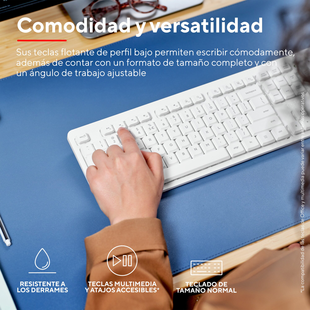 Teclado Y Mouse Trust Ody Ii Wireless Es White