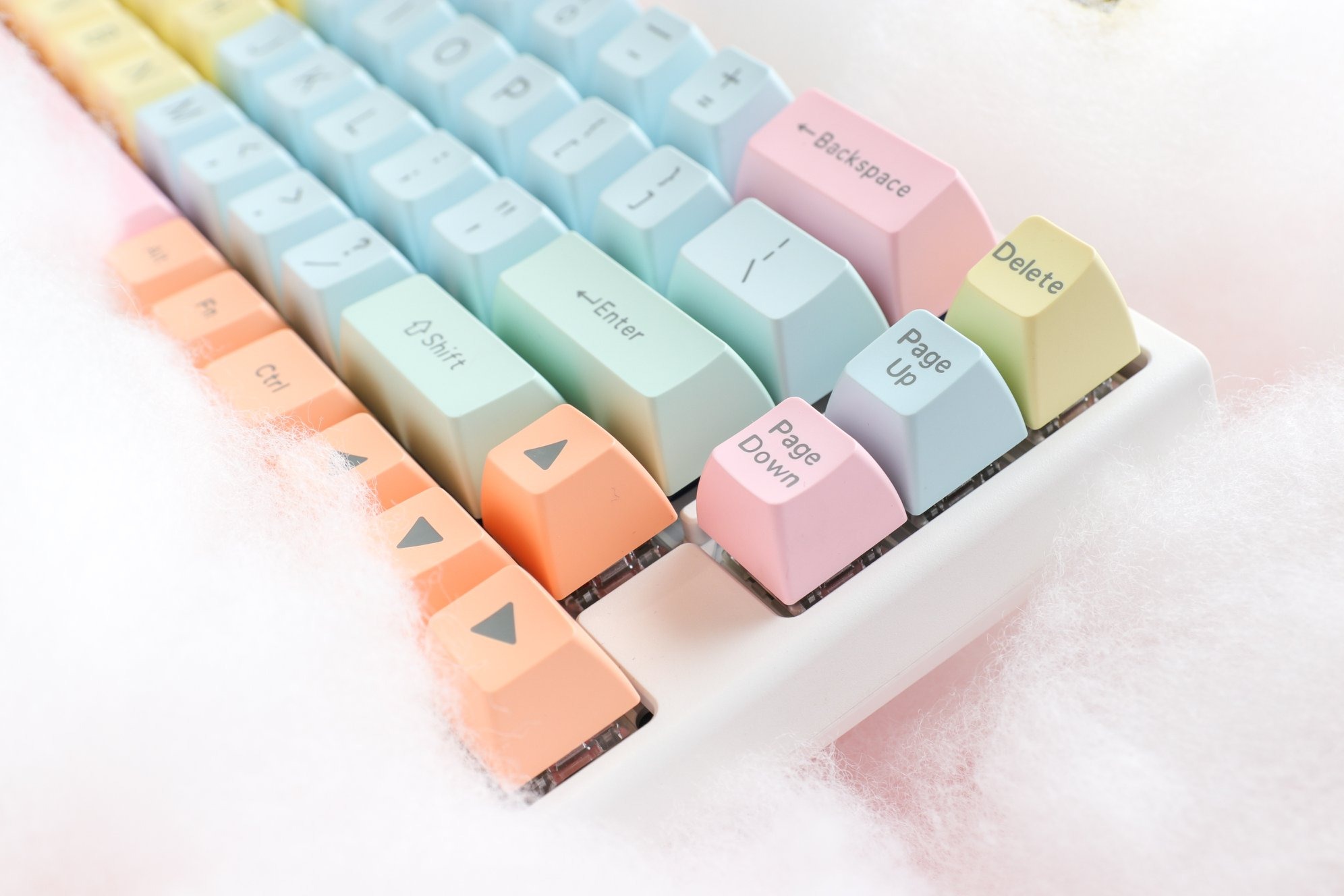 Set De Teclas Ducky Cotton Candy 108 Teclas Double Shot Keycap