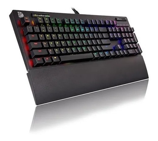 Teclado Gamer Tt Esports Neptune Elite Ttc Rgb Blue Axis Black Spanish