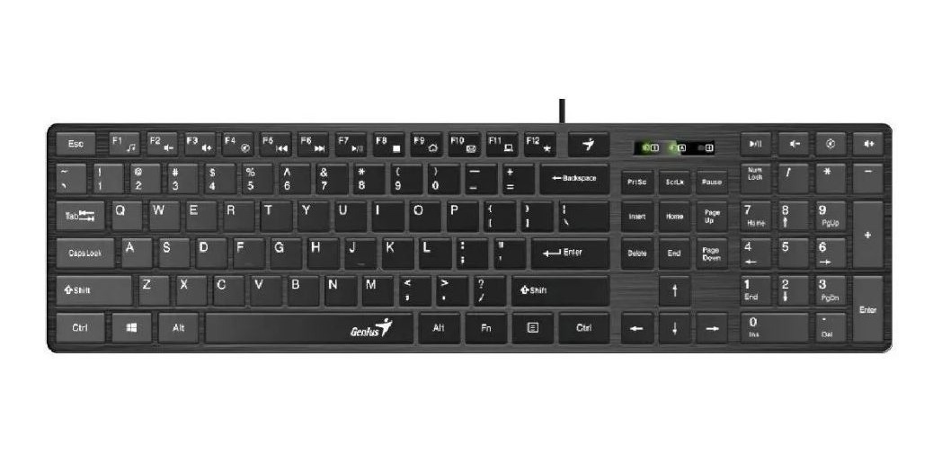 Teclado Genius Slimstar 126 Black Usb