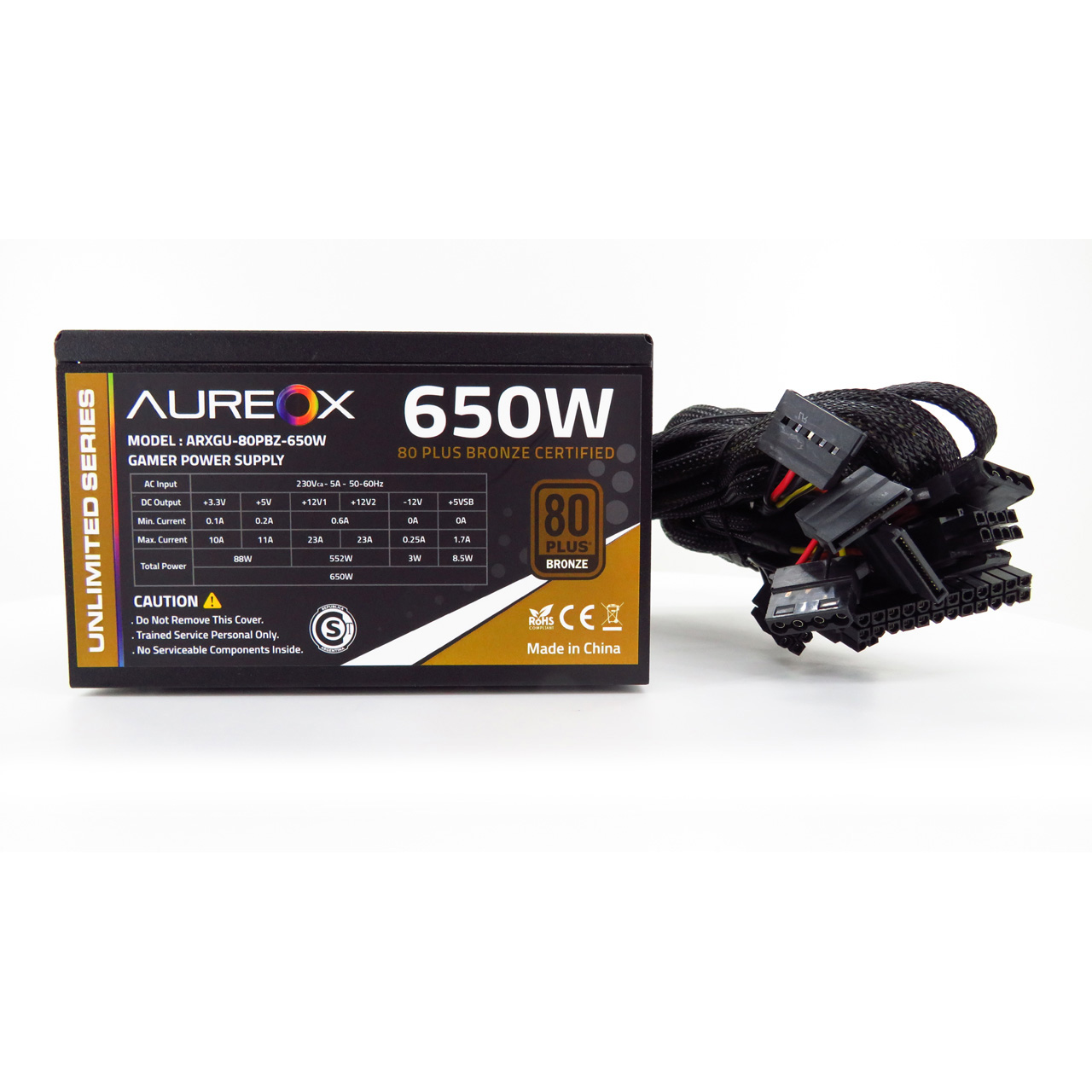 Fuente Gamer Aureox 650w Bronze 80+psu