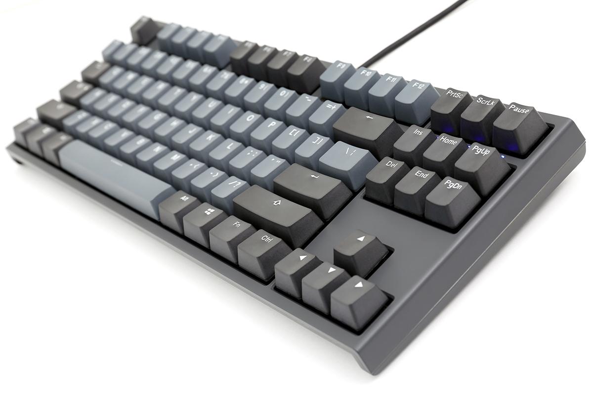 Teclado Mecanico Ducky One 2 Tkl Skyline Teclas Gris Oscuro Interruptor Rojo Ingles Pbt Doble Disparo Sin Costuras Estuche Gris Sin Led