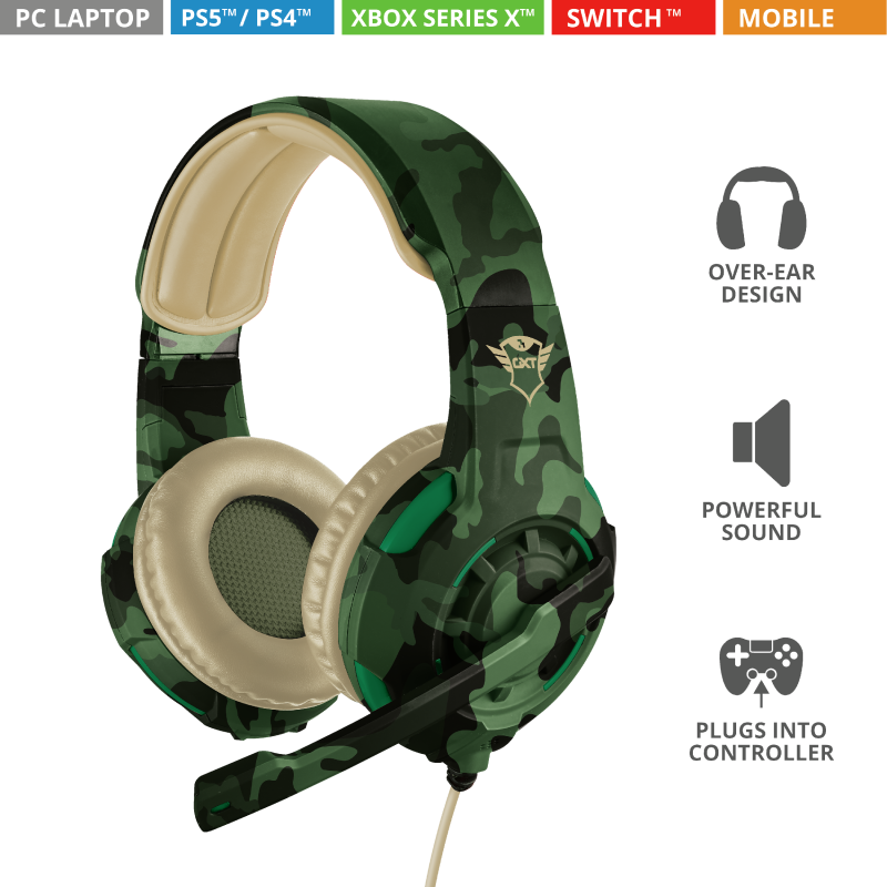 Auricular Gamer Trust Radius Gxt310c Jungle