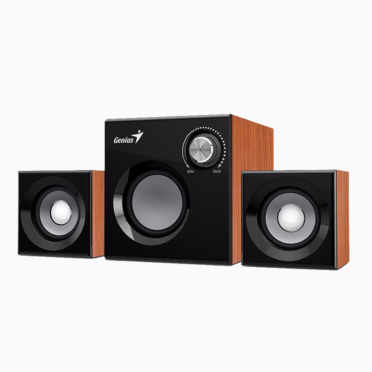 PARLANTE GENIUS SW21 370 WOOD_ _100355 | Distribuidor Mayorista de