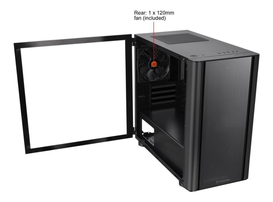 Gabinete Thermaltake V150 Tg Black Tempered Glass
