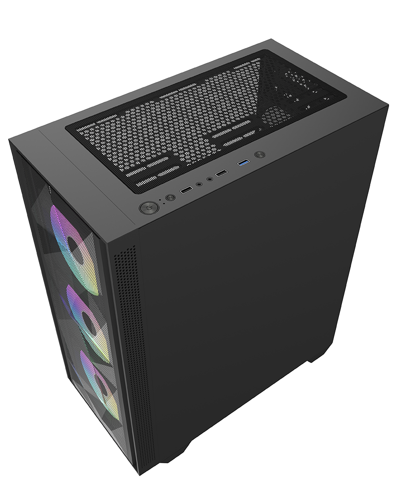 Gabinete Gamer Raidmax Vector V217 Black Argb Tg