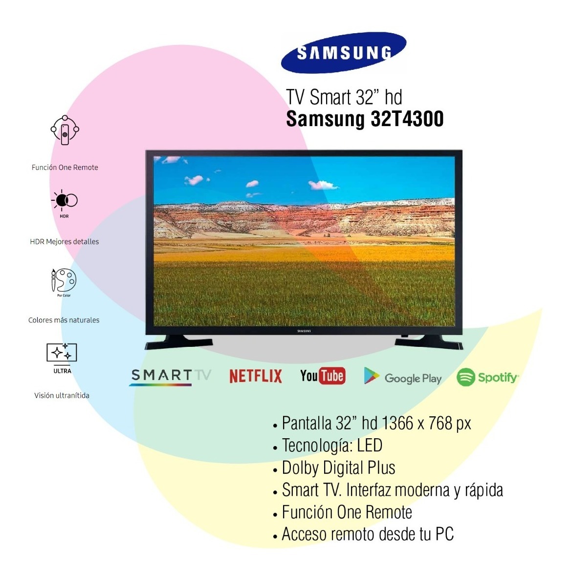 Tv 32 Smart Samsung Full Hd Un32t4300a