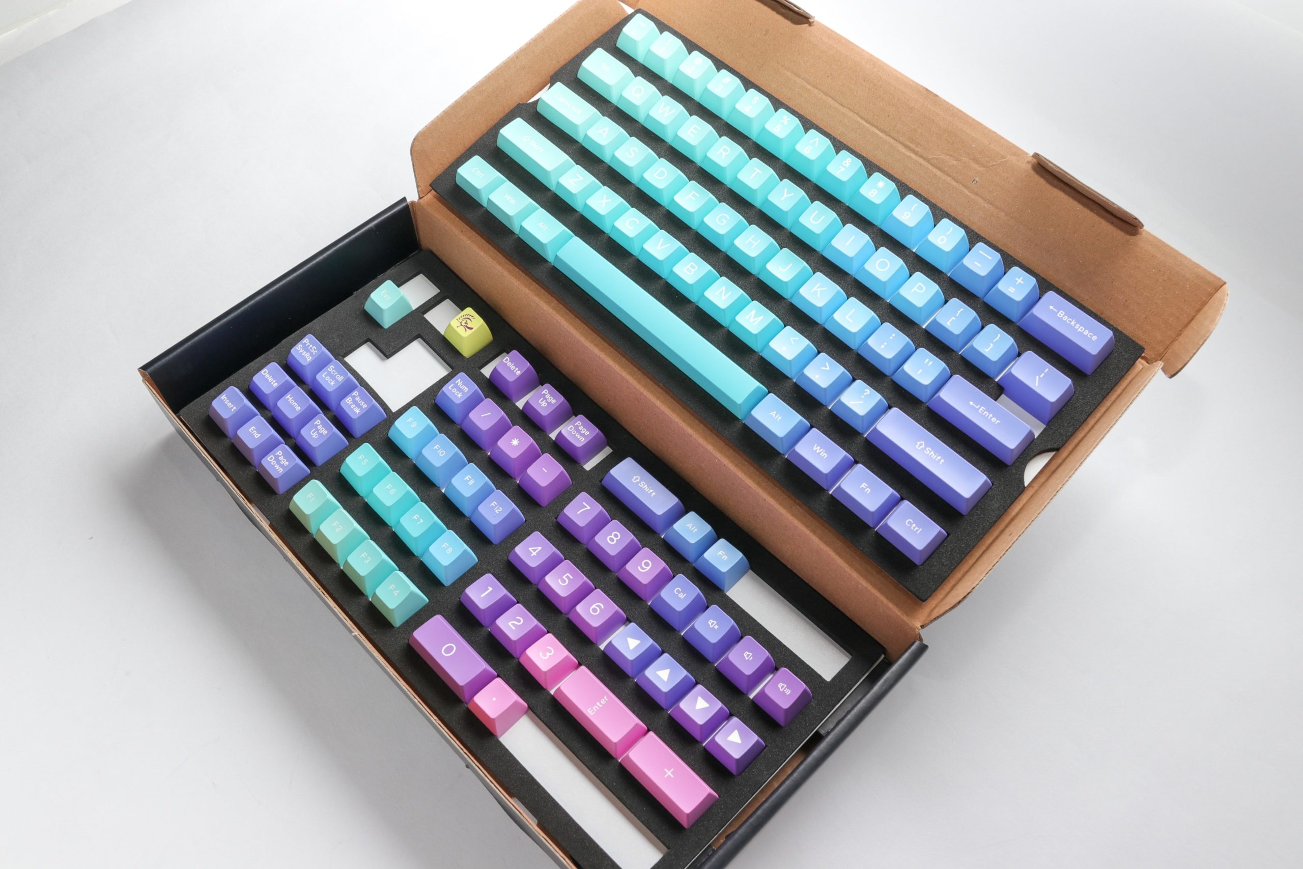 Ducky Keycap Set Azure Sa Us Abs Seamless Double Shot