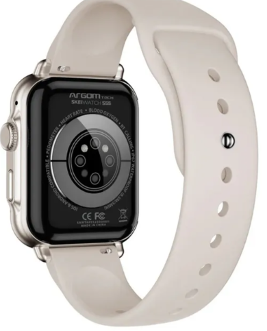 Smartwatch Argomtech S55 Astral Beige Aluminium 2 Straps Incluided Black Y Beige 1.96 Ips Display