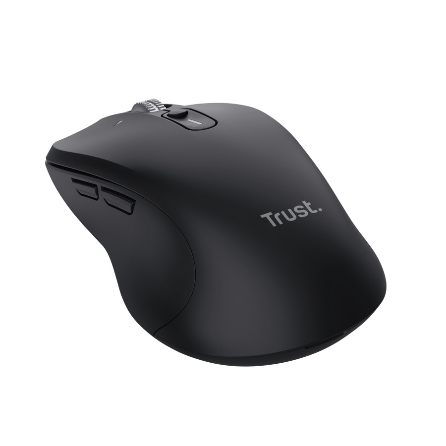 Mouse Gamer Trust Ferro Multidispositivo Wireless Con Rueda De Hiperdesplazamiento Black