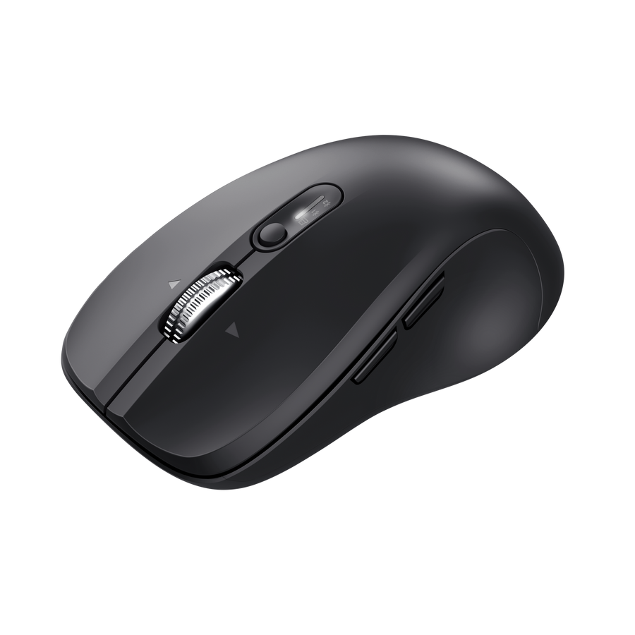 Mouse Gamer Trust Ferro Multidispositivo Wireless Con Rueda De Hiperdesplazamiento Black