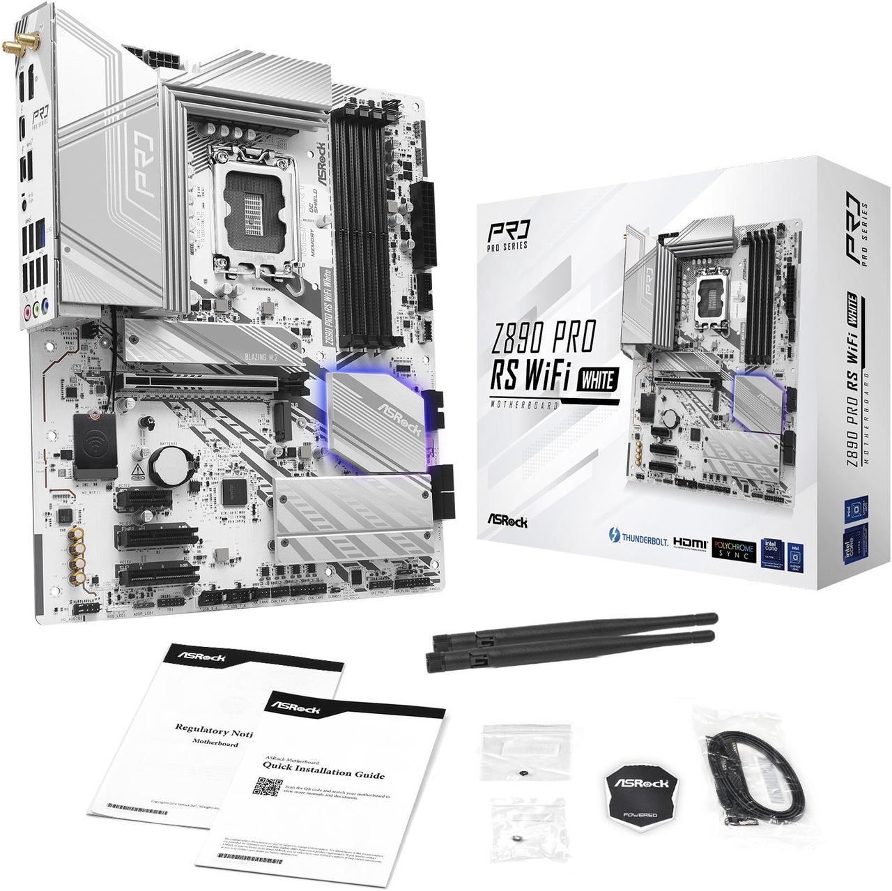 Mother Asrock (lga1851) Z890 Pro Rs Wifi White